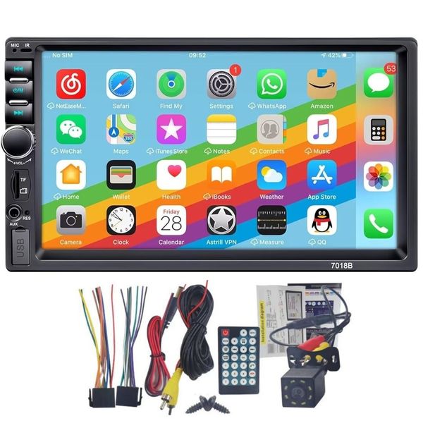 7 Inch Car Radio with HD Touch Screen Bluetooth Car Stereo,Mirror Link