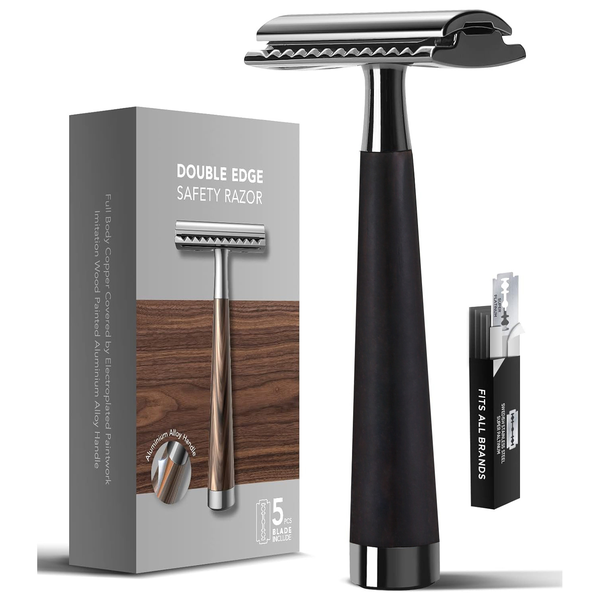 Fudisenn Classic Safety Razor - Manual Shaver w/ 5 Blades