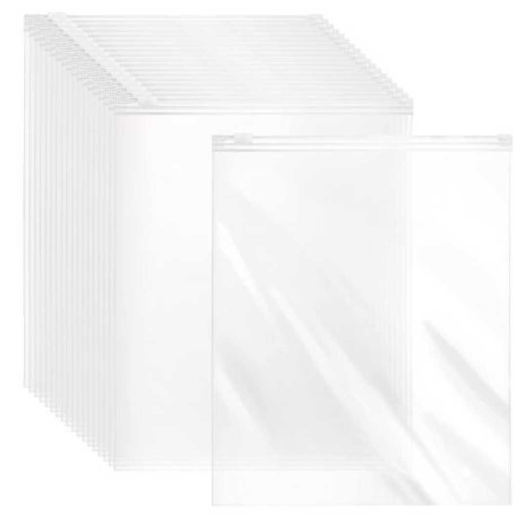 Frosted Ziplock Plastic Packaging Bags for Clothes 50 Piece