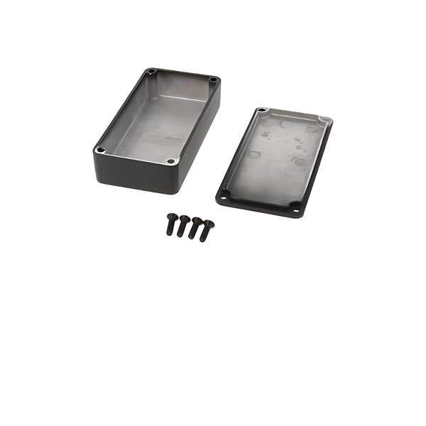 1590GBK Diecast Aluminium Enclosure - 100×50×25mm, Black, IP54 Rated