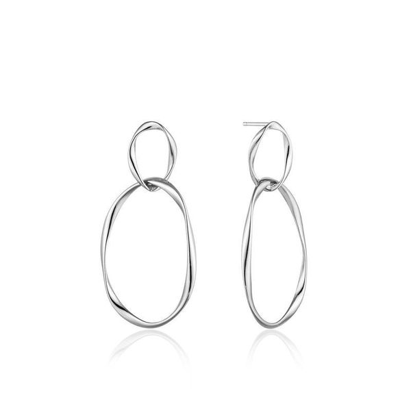 Ania Haie Twister Swirl Nexus Earrings - Rhodium