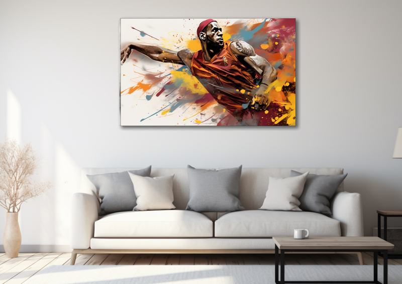 Canvas Wall Art - LeBrones Dominance Basketball Abstract - MT0094