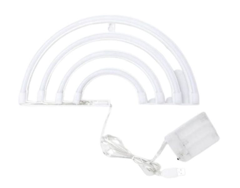 GLS USB/Batteries Powered 4 Color Rainbow Neon Sign Wall Décor