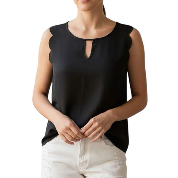 Women's Sleeveless Black Top