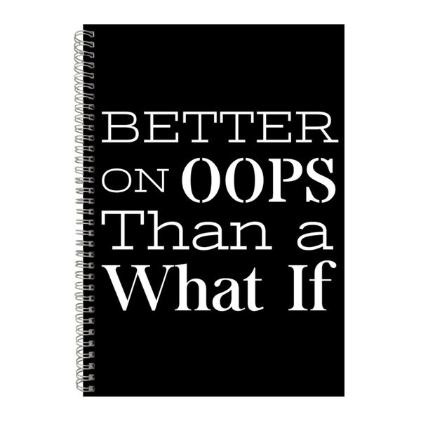 Oops A4 Notebook Spiral Lined Motivational Sayings Graphic Notepad Gift 153