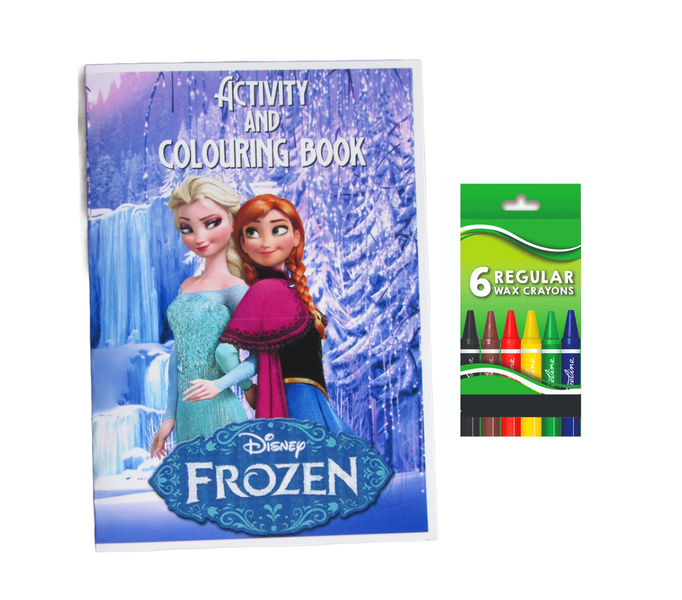 Frozen Activity and Colouring Book A5 plus 6 Wax Crayons