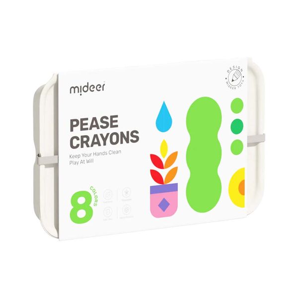 Mideer Pea Beeswax Crayons - 8 Colours
