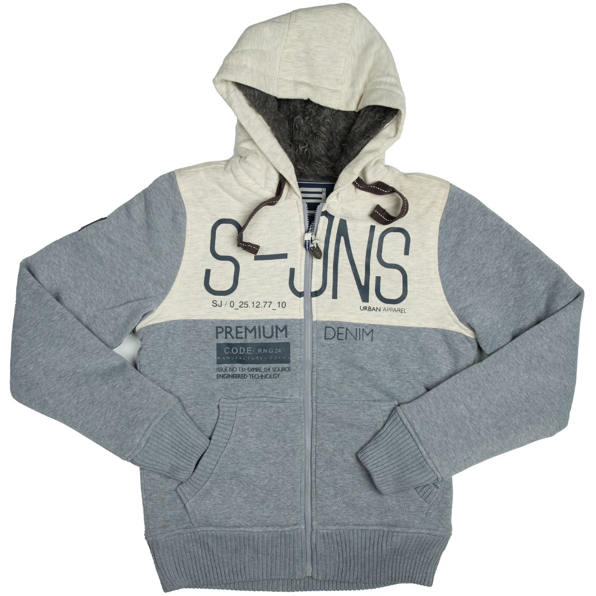 S&J Men's Soldeu Zipup Hoodie Faux Fur Lining Shop Today. Get it