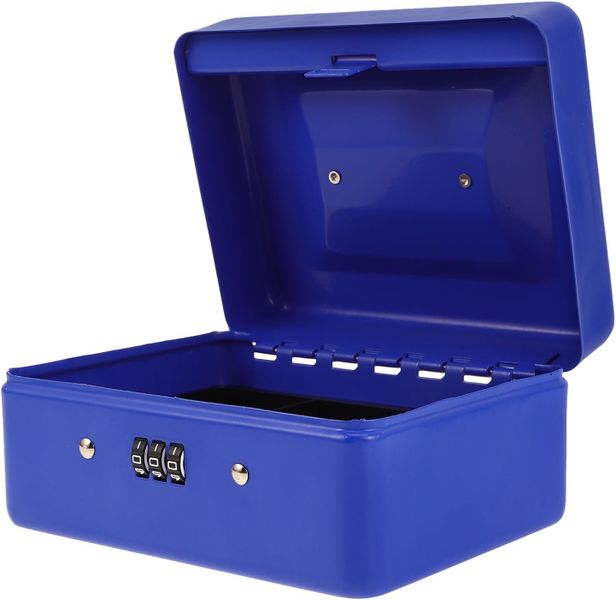 Metal Cash Box with Combination Lock, Small Locking Cash Container 5.8