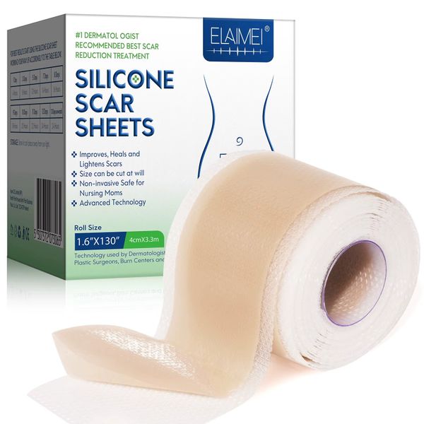 Elaimei Medical Grade Silicone Scar Treatment Tape Roll - 4cm x 3.3m