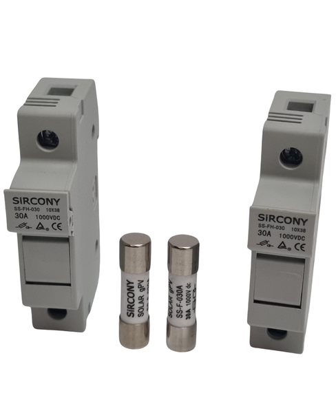 SiRCONY Solar Fuse Holder + 30A Solar Fuse - 2 PACK KiT