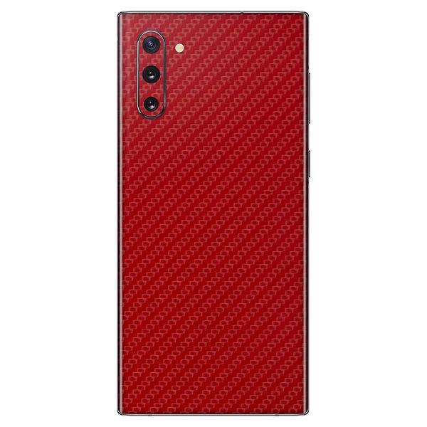 White Carbon Fibre Vinyl Wrap for Samsung Note 10 - Two Pack