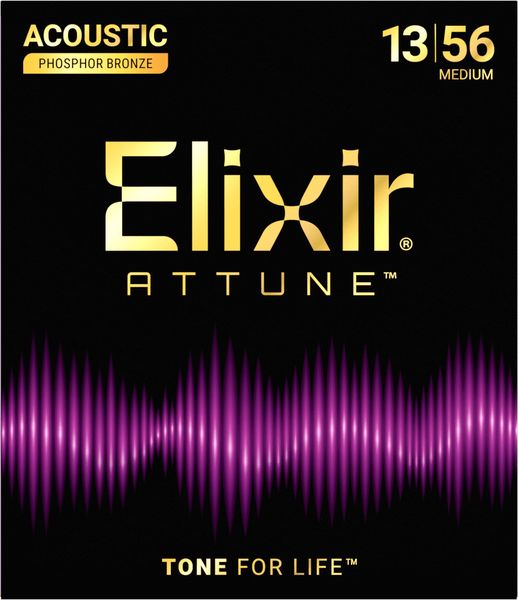Elixir Attune 13-56 Phosphor Bronze Acoustic Guitar Strings