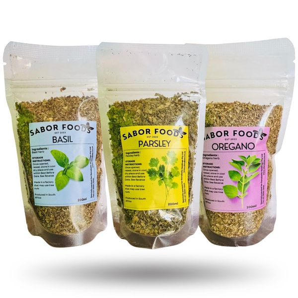 Sabor's Flavourful Herb Pack - Parsley, Oregano, and Basil