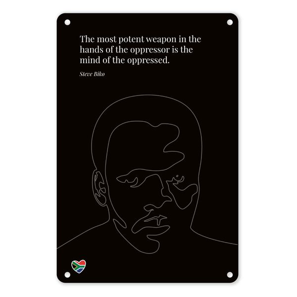 A4 Metal/Tin Poster - "The Most Potent Weapon Is The Mind of The Oppressed