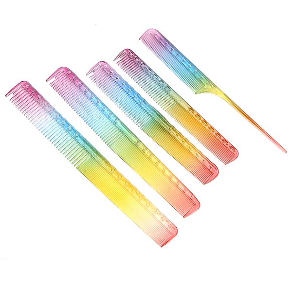 5 Professional Hair Cutting Combs Hairdressing Styling Combs for Salon