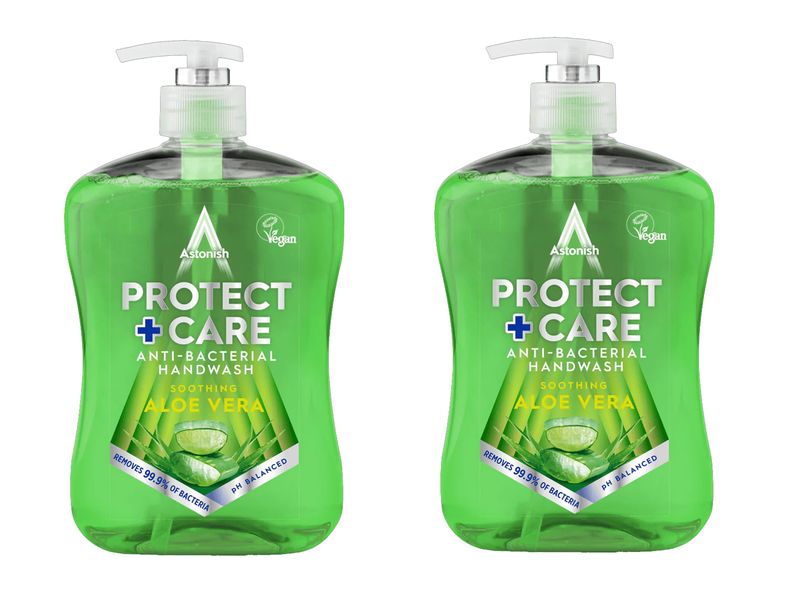 Astonish Protect and Care Handwash Aloe Vera 600ml 2-Pack