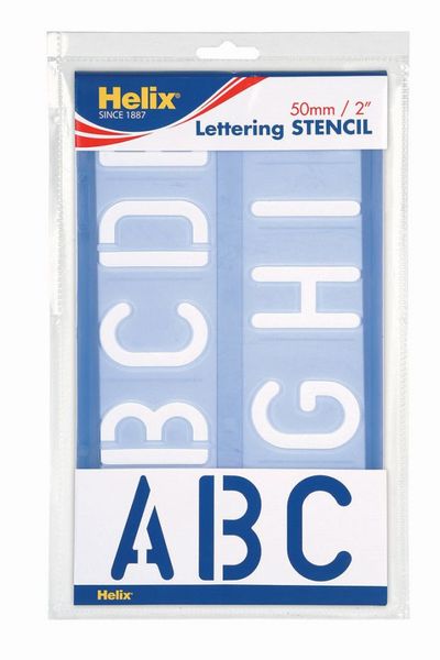 Helix 50mm Lettering Stencil (2pc)