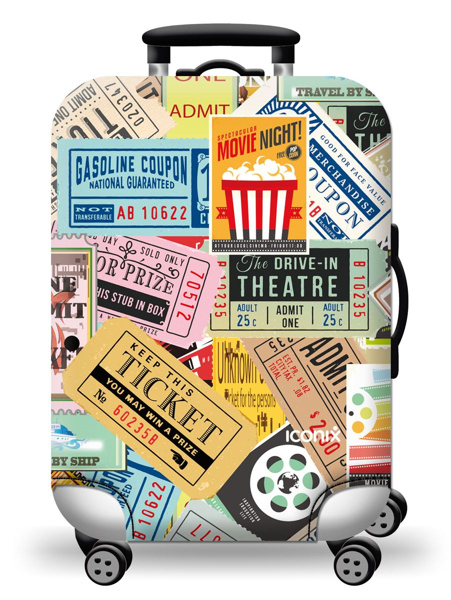 Iconix Printed Luggage Protector Iconix - Ticket Please