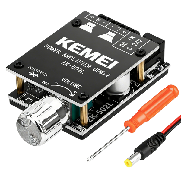 Zk-502l Bluetooth Amplifier Board,50w+50w 2.0 Channel Amp Board