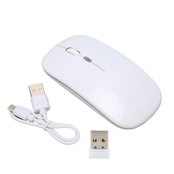 Wireless Mouse Laptop Silent Colorful White