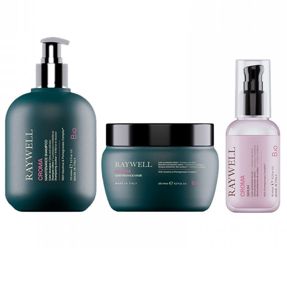 Raywell B.io Croma Shampoo, Mask, Serum Color Maintain Treatment Kit