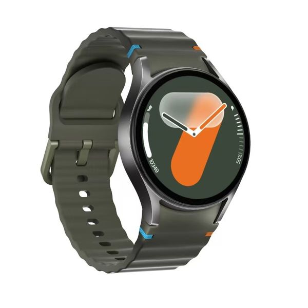 Green smart fitness watch with health tracker and AMOLED display
