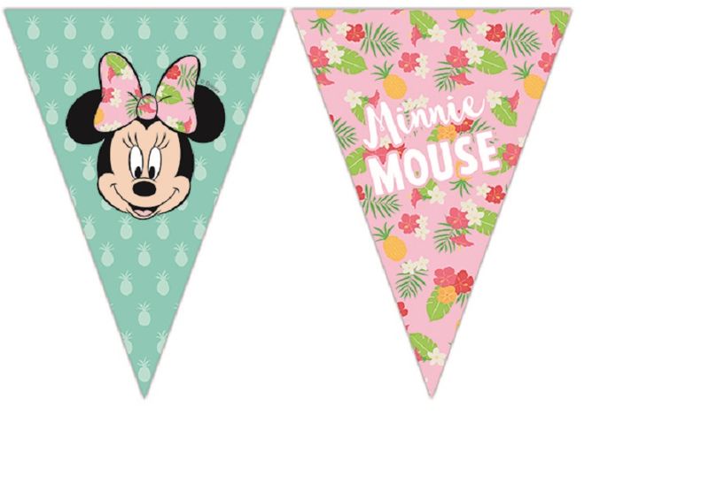 Minnie Mouse Tropical Triangle Flag Banner