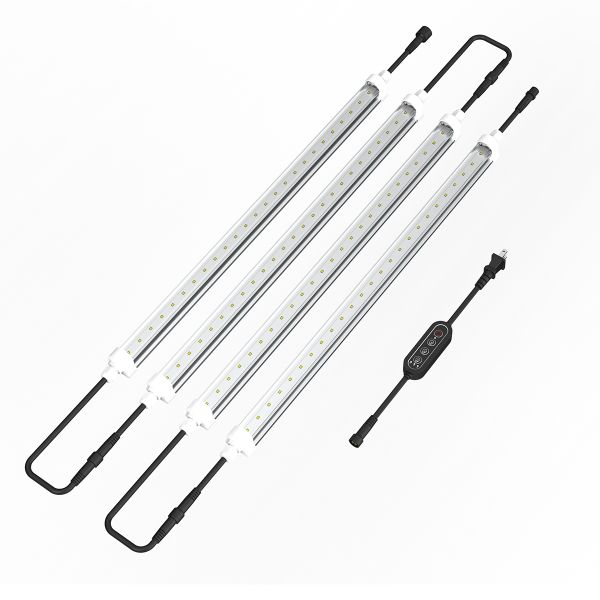 TheOneGrow 10Wx4Piece 55CM LED Strips Grow Light Wateproof Timer 4/8/12Hours