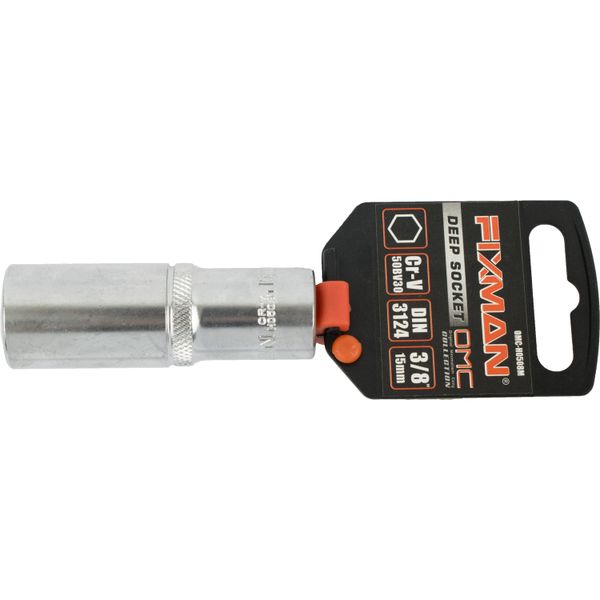 Fixman - Deep Socket - 3/8 Inch Drive - 15mm - 4 Pack