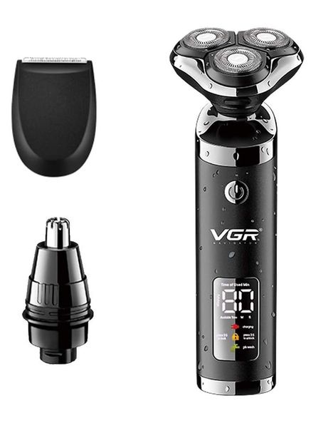 VGR3 in1 Waterproof Men Electric Shaver, USB Rechargeable 3 Floating Blades