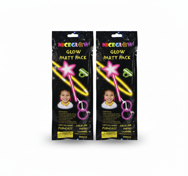 Vibrant Glow Sticks Party Pack - 5 Piece 20cm - 2 Pack