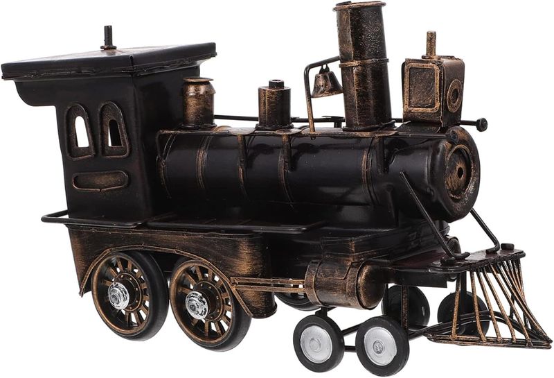 1 Pc Locomotive Sculpture Desktop Decor Unique Train Adornment for Home