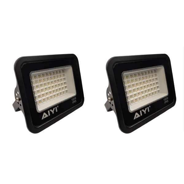 2-Pack Aiyi 100W LED Flood Light AY399-002