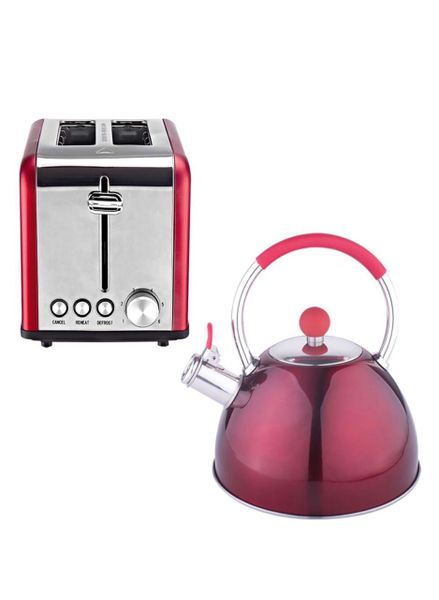 Dream World Retro Toaster &amp; Stainless Steel Kettle Combo