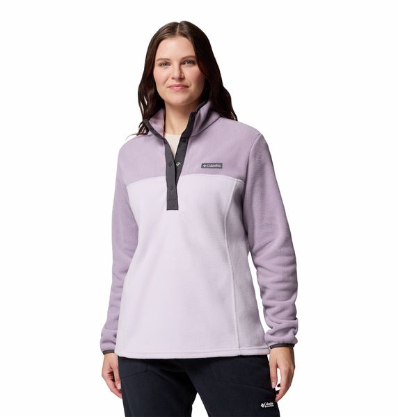 Columbia Women's Benton Springs II Half Snap Pullover Fleece Lavender Pearl