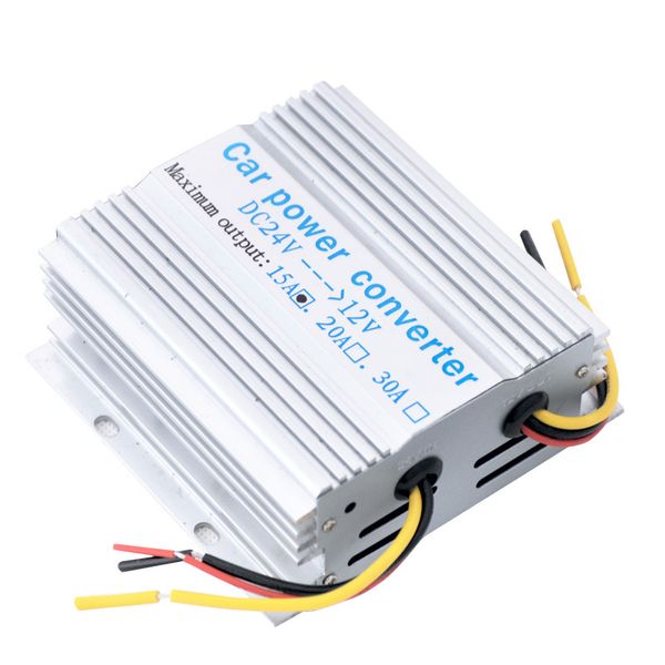 DC 24V to 12V Car Power Step-down Transformer, Rated Output Current: 15A