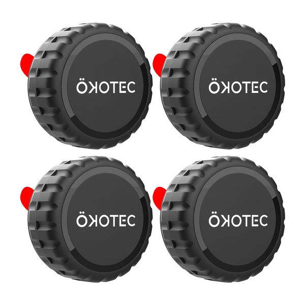 Ökotec Adhesive AirTag Mount (4-Pack) - Rugged Waterproof Stick-On Holders