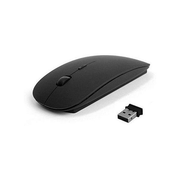 Bluetooth Slim Mouse + USB Wireless - Plain Black
