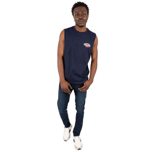 Men's Cotton Vest: Cosmo Navy