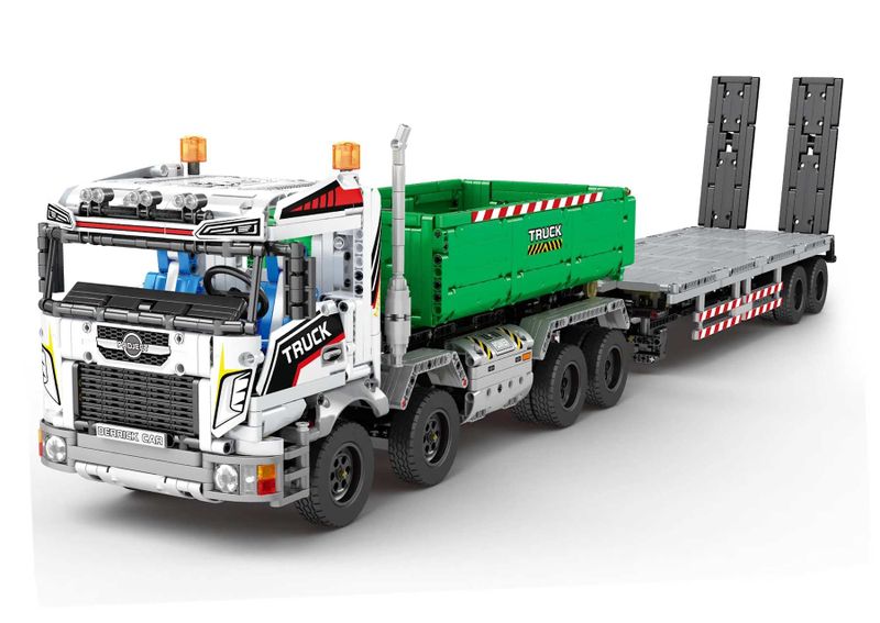 Reobrix R/C Dump Truck with Trailer Building Blocks (2950 Pieces) - 112cm Long