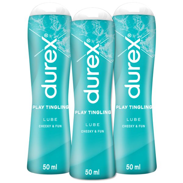 Durex 3 x 50ml, Play Lubricant, Pleasure Gel, Tingle