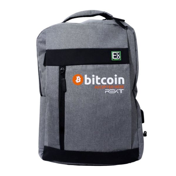 Rektt Bitcoin Accepted Here Laptop Bag