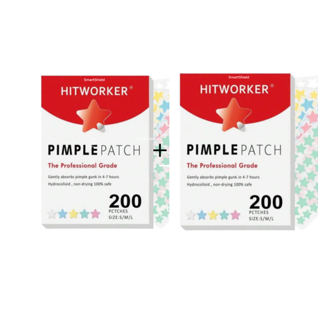 SmartShield Hitworker Star Pimple Patches Professional Combo 2 x 200 Pack Image
