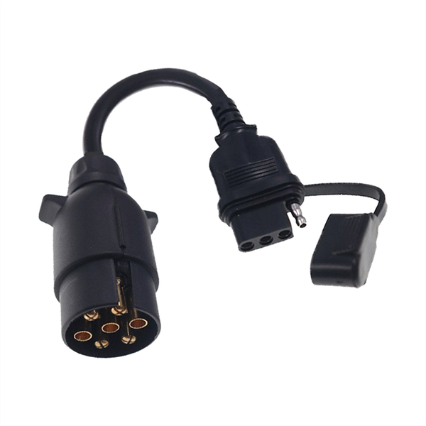EU to US Trailer Light Converter 7 Pin Round Adapter