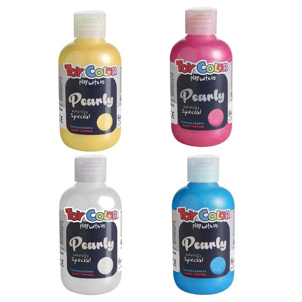 Toy Color: Superwashable Ready-Mix Tempera Paint for Kids: Pearly 4 x 250ml