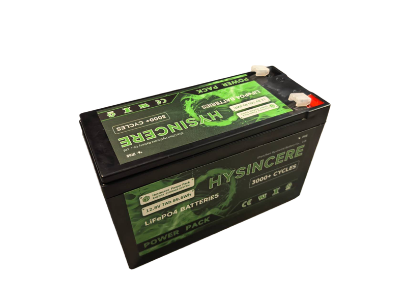 12V 7AH Hysincere LiFePO4 Lithium Battery for replace Lead-Acid Batteries