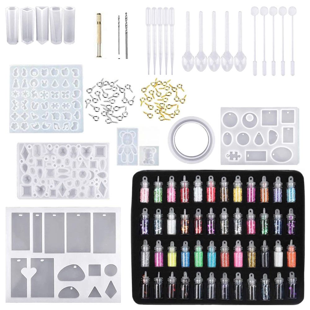 Craft 277 Piece Epoxy Resin Casting Mould Jumbo Jewellery Making Kit