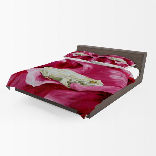 Life is a Flower Tree Frog By Fiona Burdett Duvet Cover Set