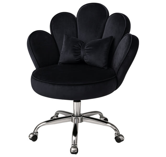 Velvet Swivel Office Chair - Adjustable Height Desk Chair